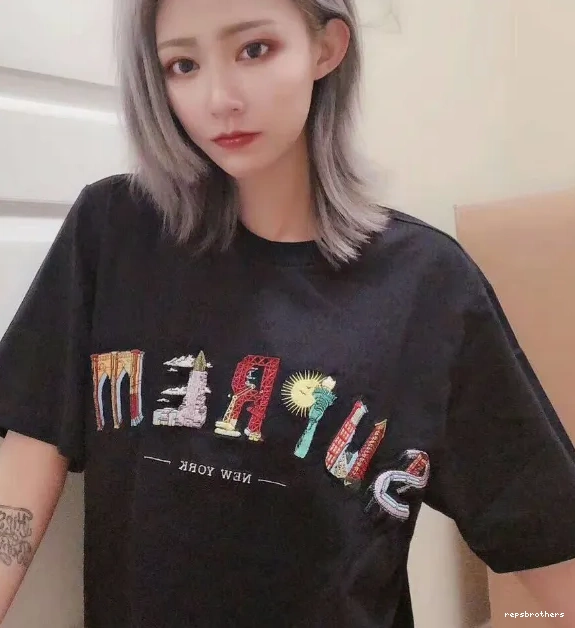 Short Black Logo City Embroidery Rainbow City Arc Tee Arc XL S M L sleeved T-shirt White and 19SS 0928